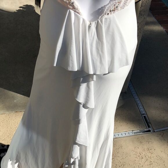 Sequin Hearts Sequin Lace Bodice Halter Gown Sz 1 - Picture 7 of 10